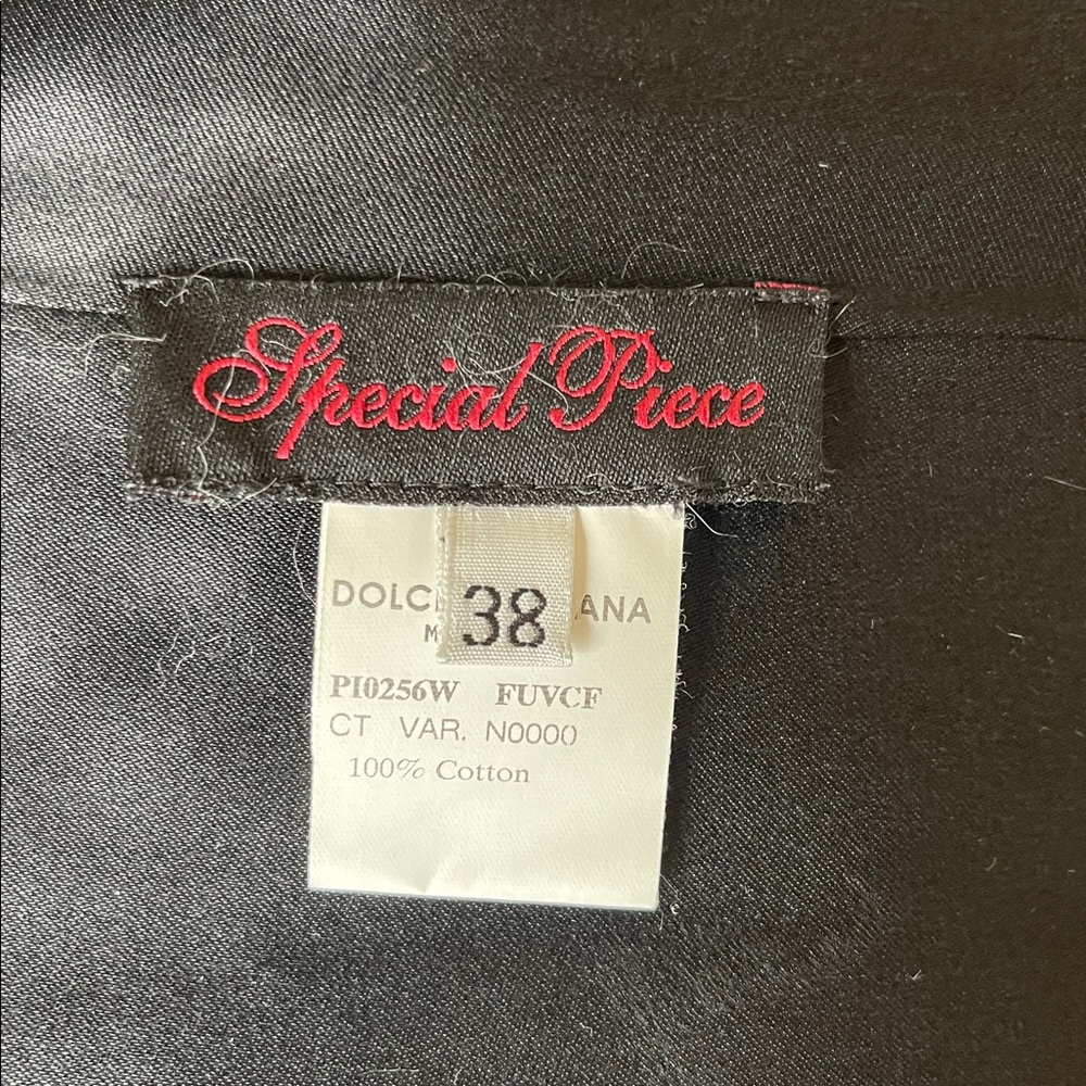 Authentic Dolce & Gabbana Black Jacket with Leather Trim. Made in Italy. - Picture 7 of 7